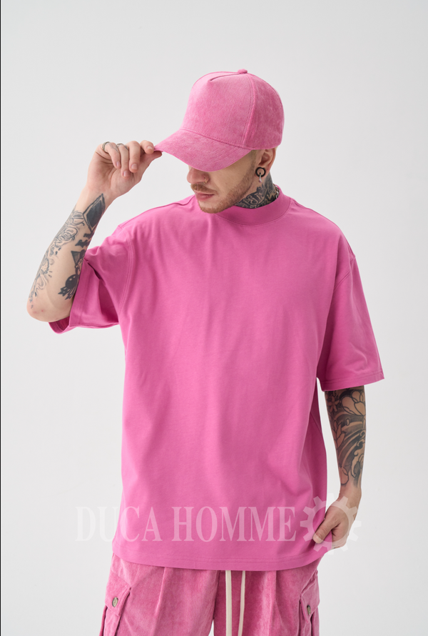 T Shirt Loose Fit Uomo Duca Homme Fucsia