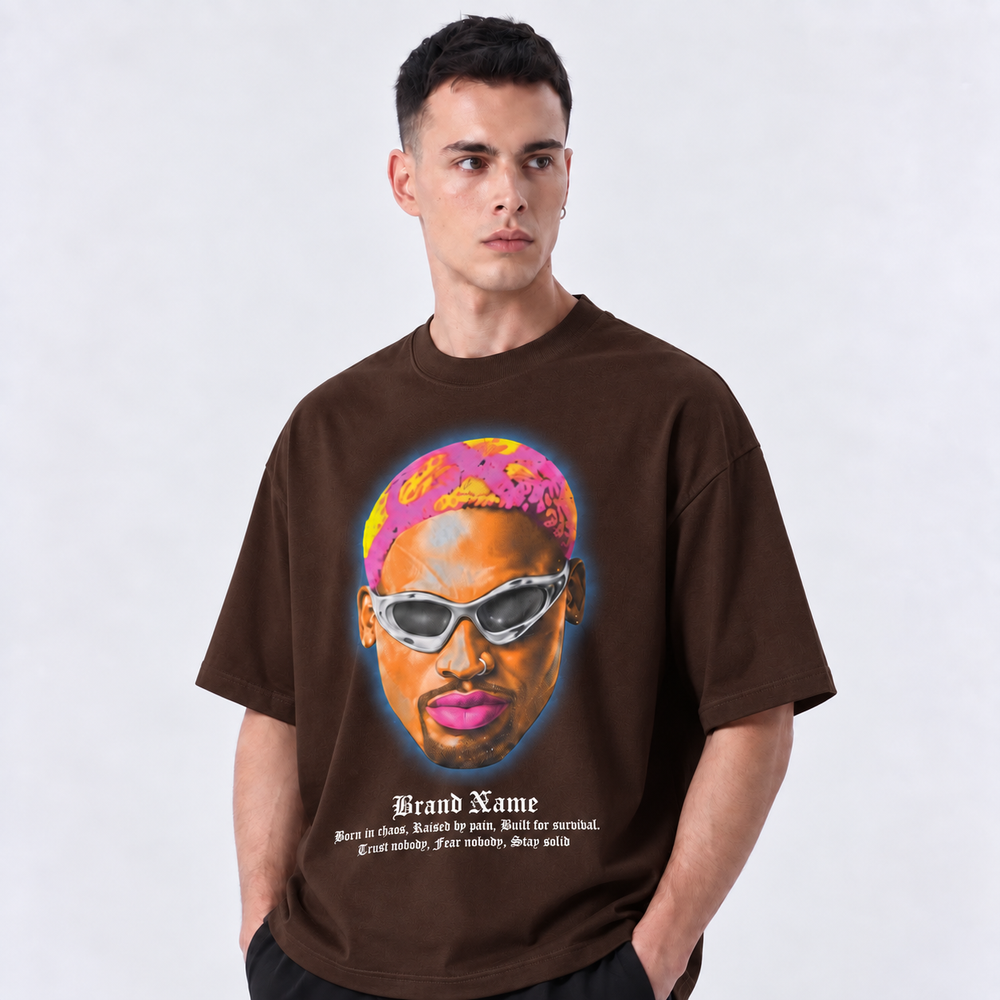 T-shirt Stampa-Duca Homme (marrone)