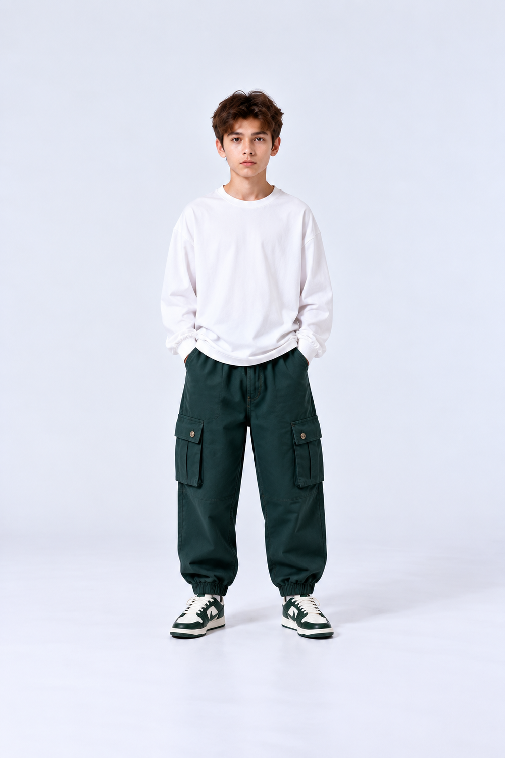 Pantalone Cargo | Duca Homme (verde)