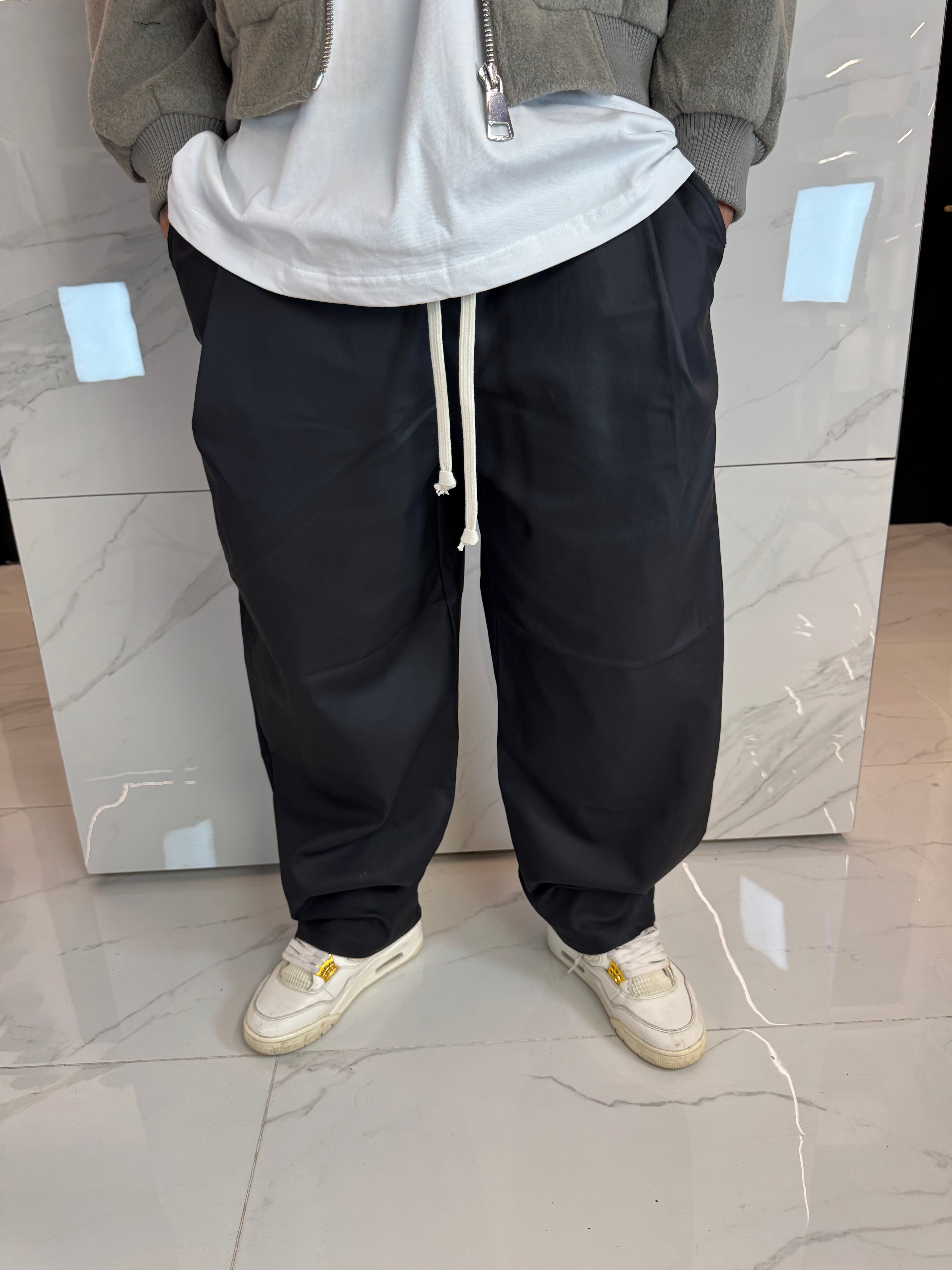 Pantaloni in Cotone Duca Homme Uomo | Oversize Baloon Fit | Nero