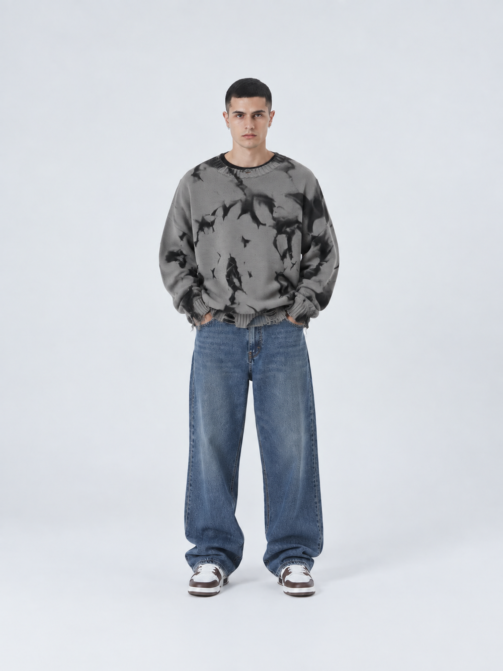 Maglione Destroyed | Duca Homme (grigio)