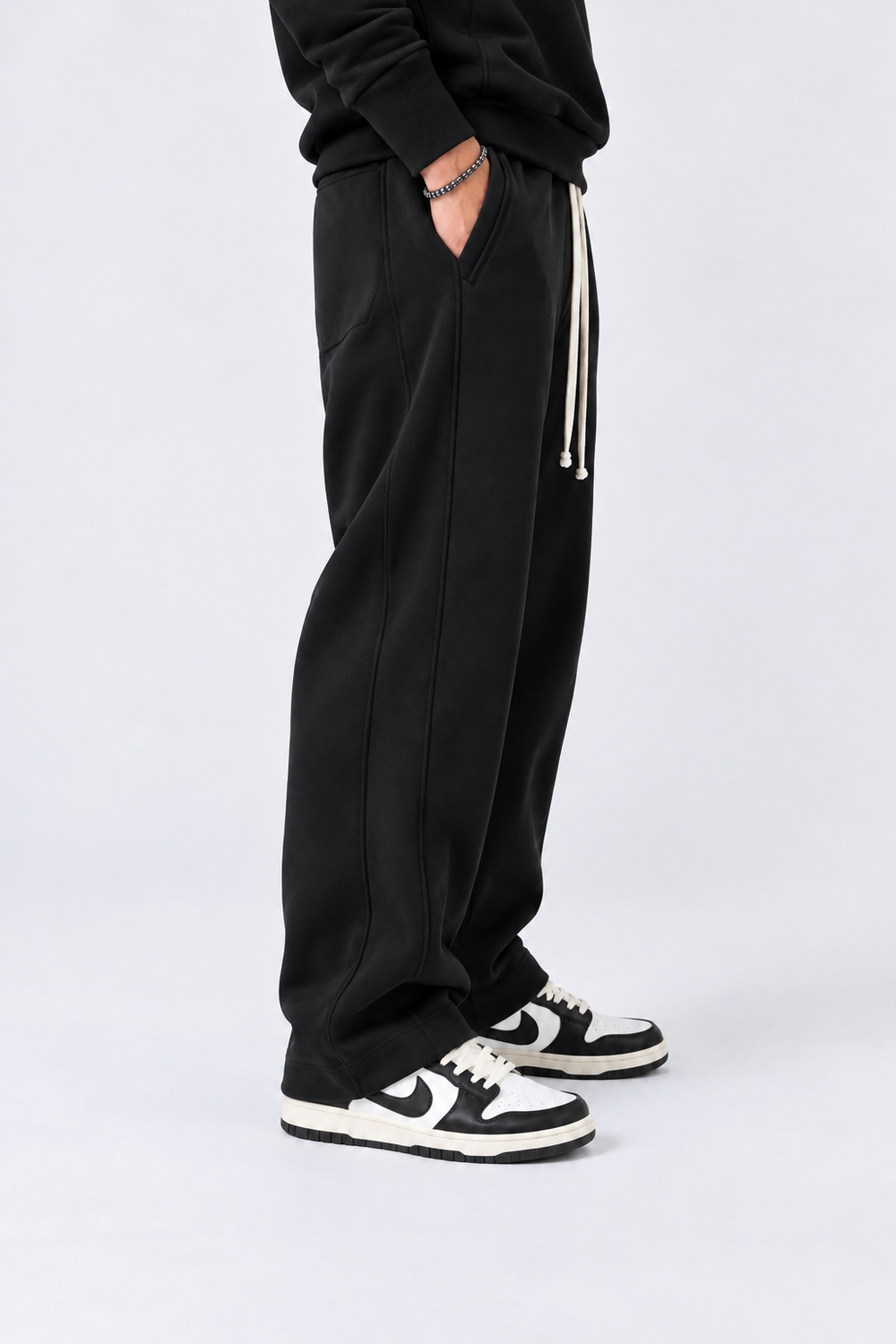 Pantatuta Felpata Baggy | Duca Homme (nero)