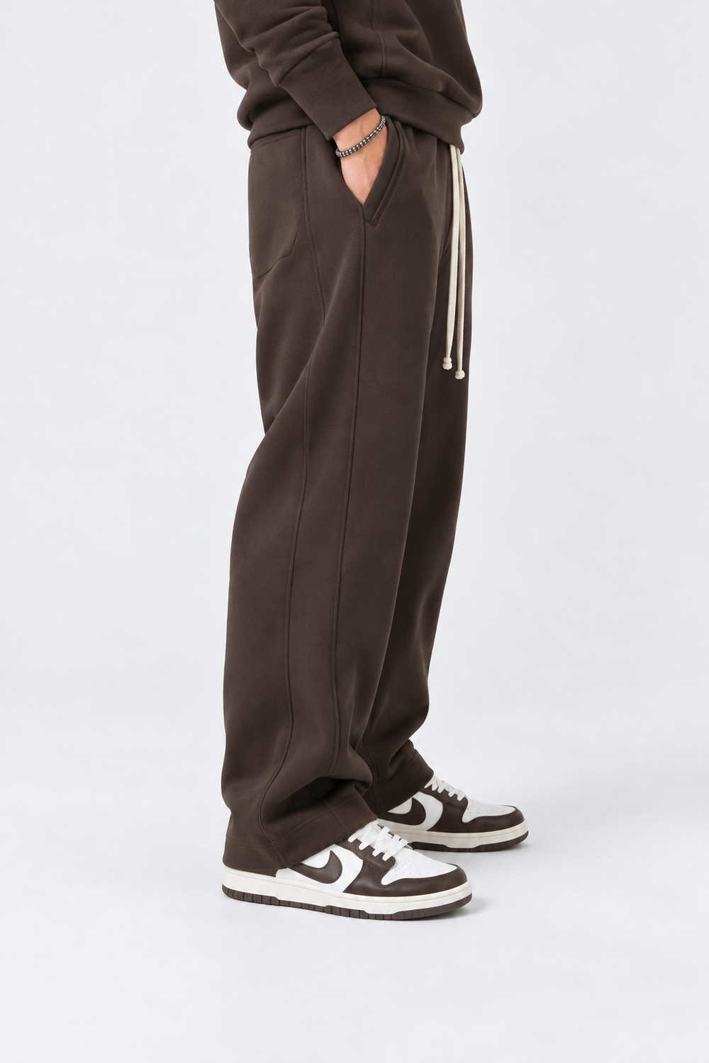 Pantatuta Felpata Baggy | Duca Homme (marrone)