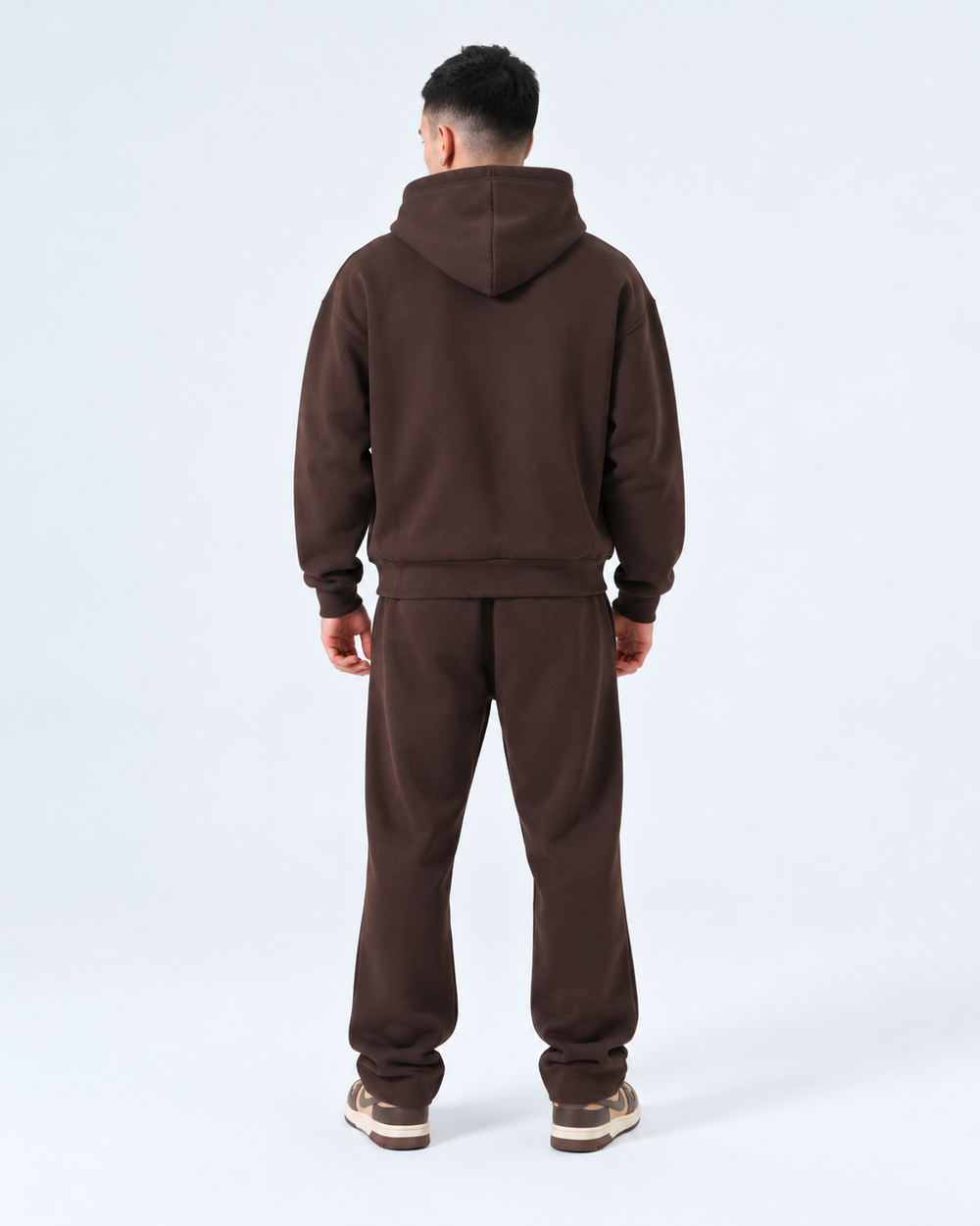 Completo Tuta Felpata Full zip | Duca Homme (marrone)