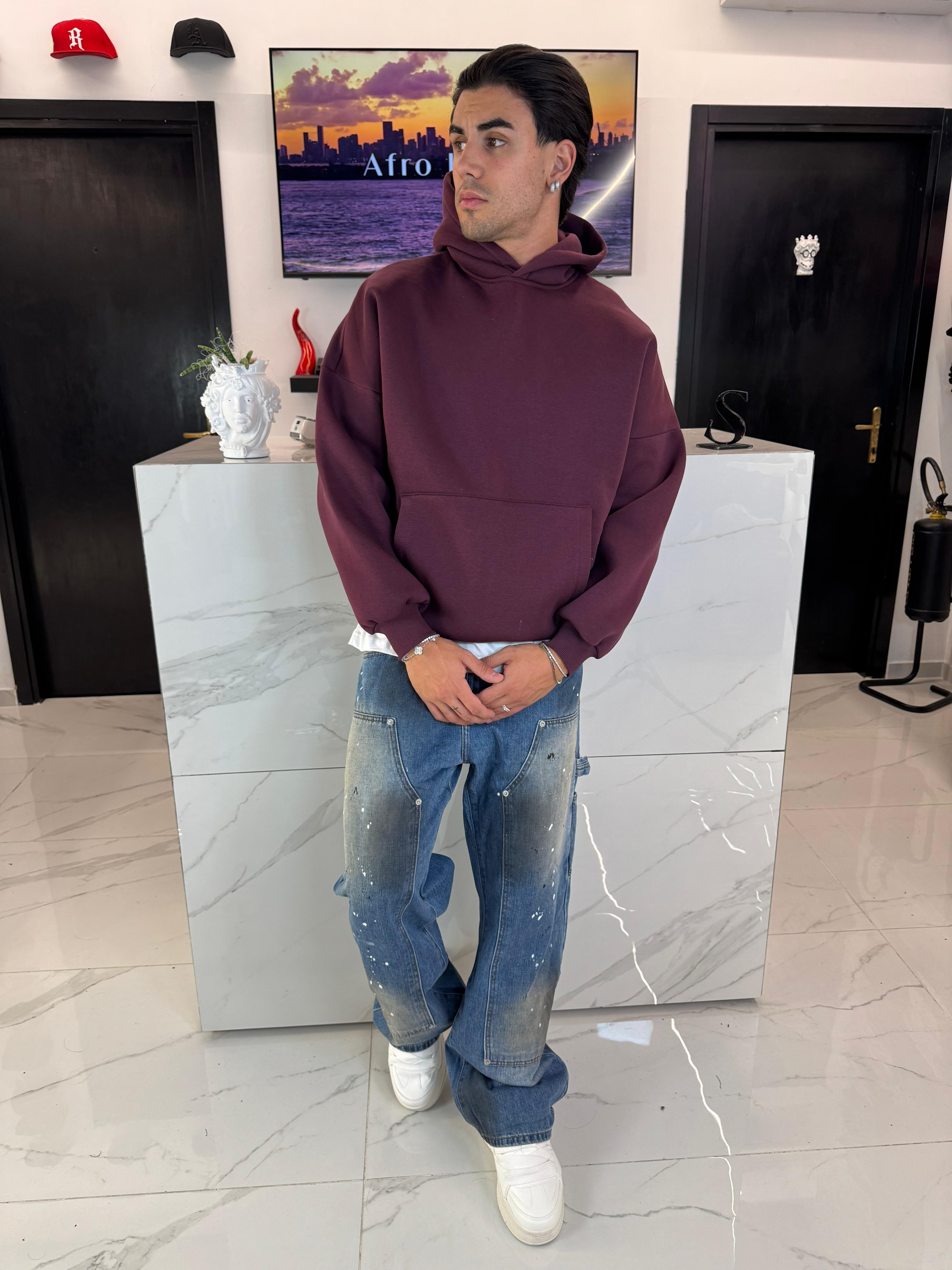 felpa loose fit uomo abbigliamento duca homme