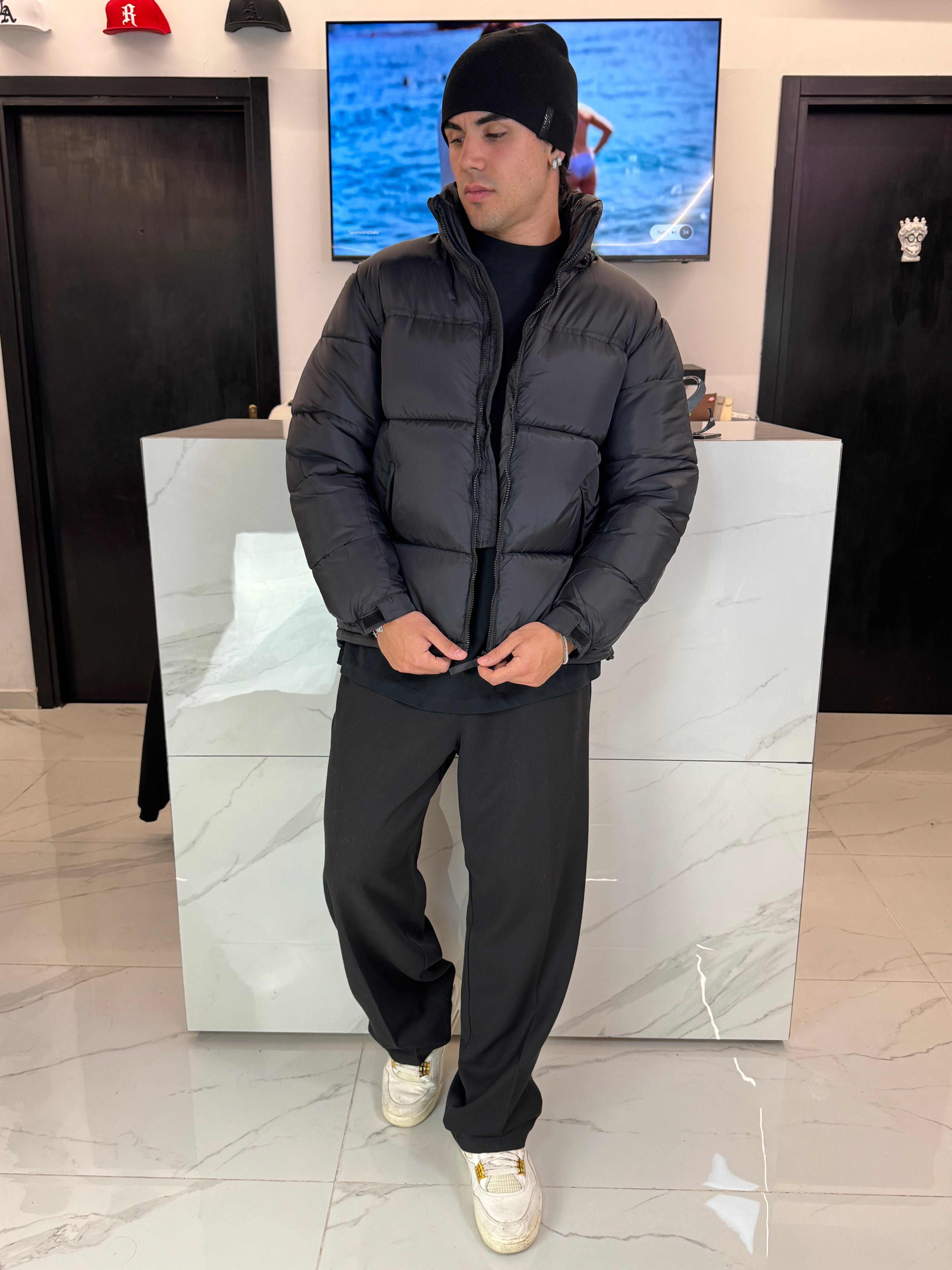 giubbotto modello piumino oversize a quadri da uomo nuovi arrivi duca homme da status roma