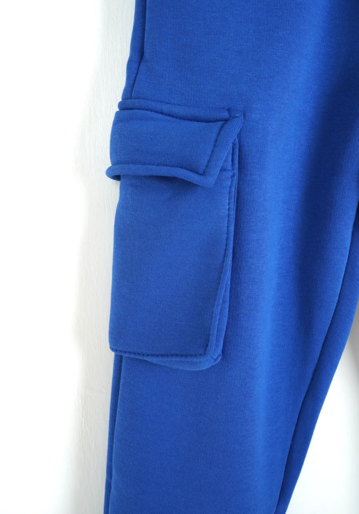 Pantaloni Cargo Felpati Bambino Blu Royal - Duca Homme Junior