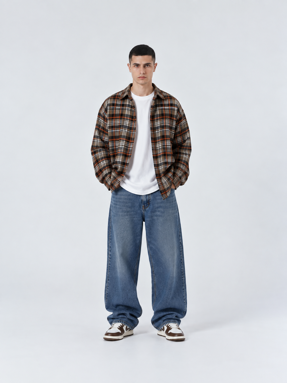 Camicia Quadri | Duca Homme (marrone)