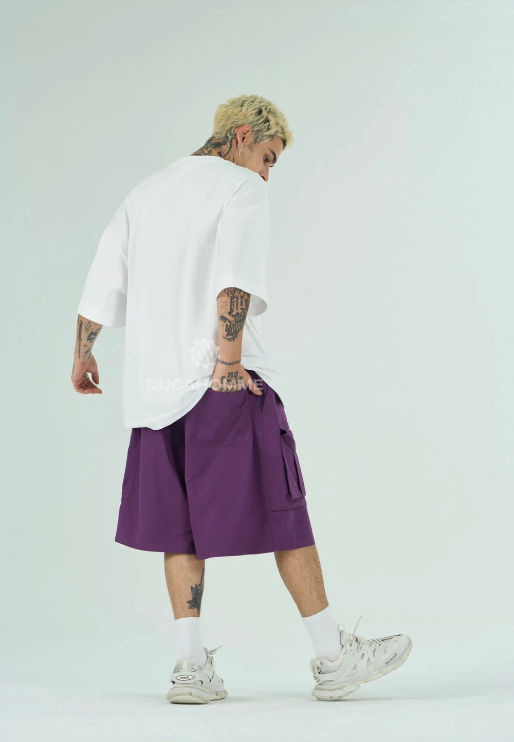 Bermuda Cargo Frontali Over | Duca Homme (viola)