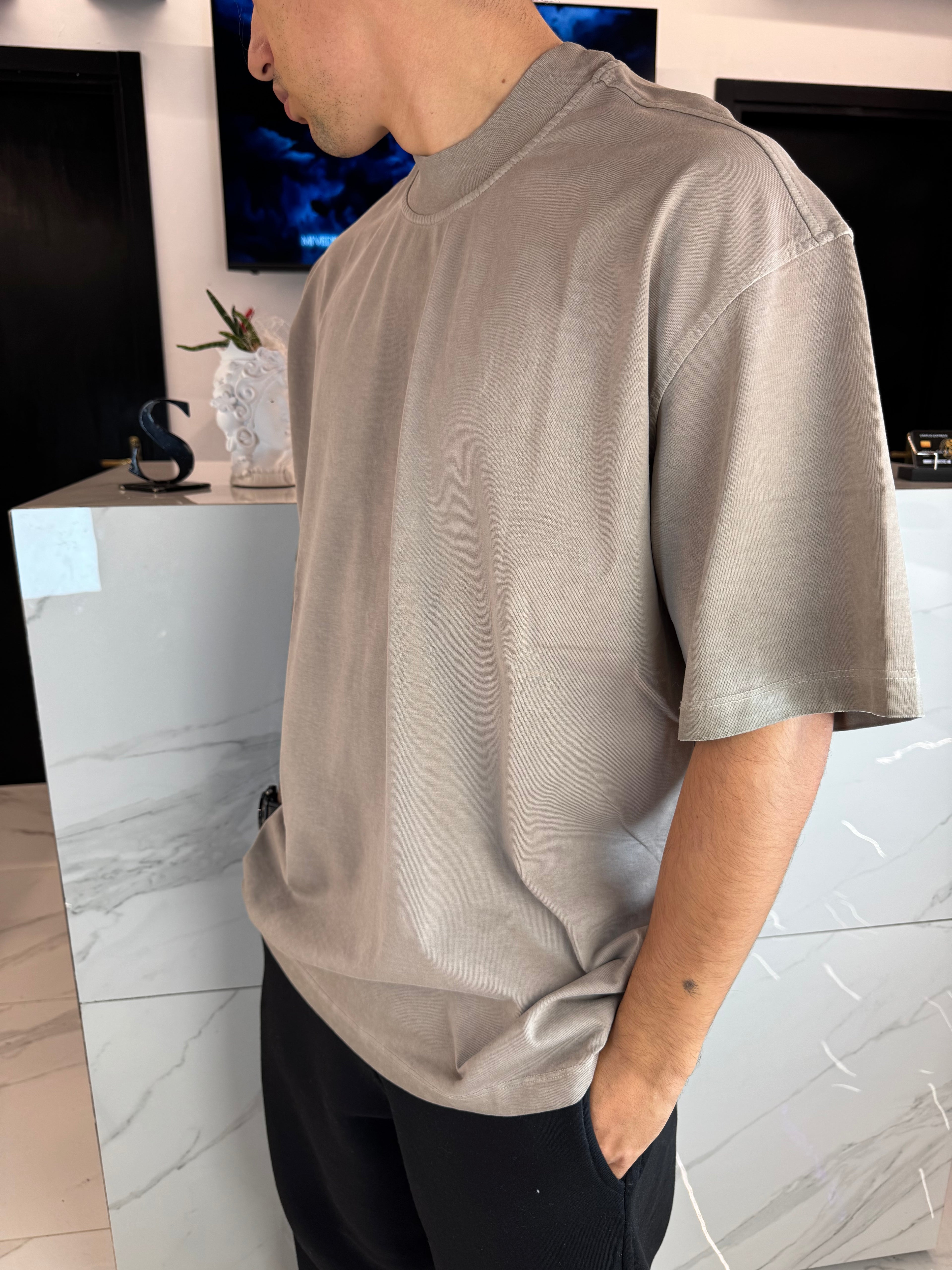 t shirt duca homme oversize slavata stone wash