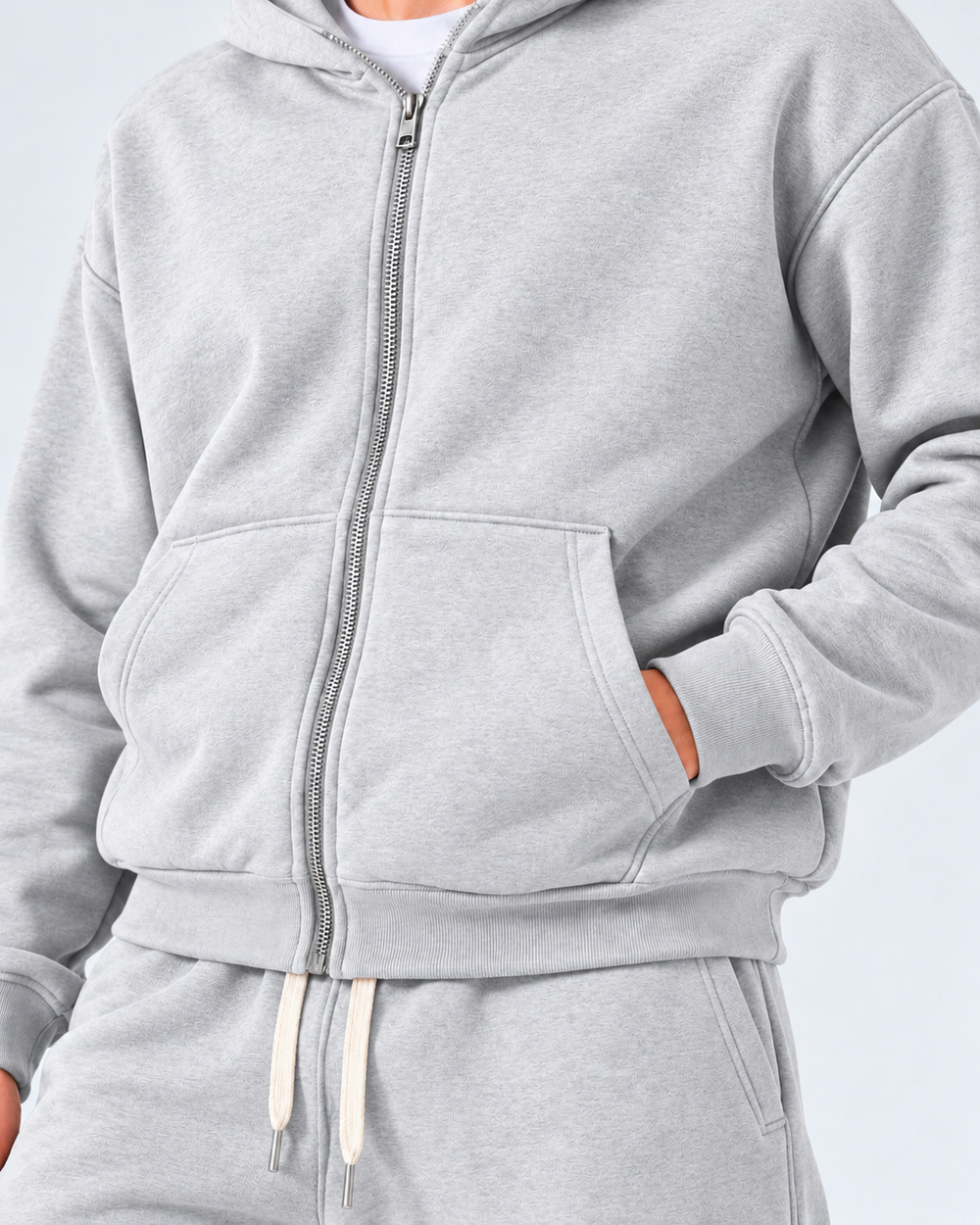 Completo Tuta Felpata Full zip | Duca Homme (grigio)