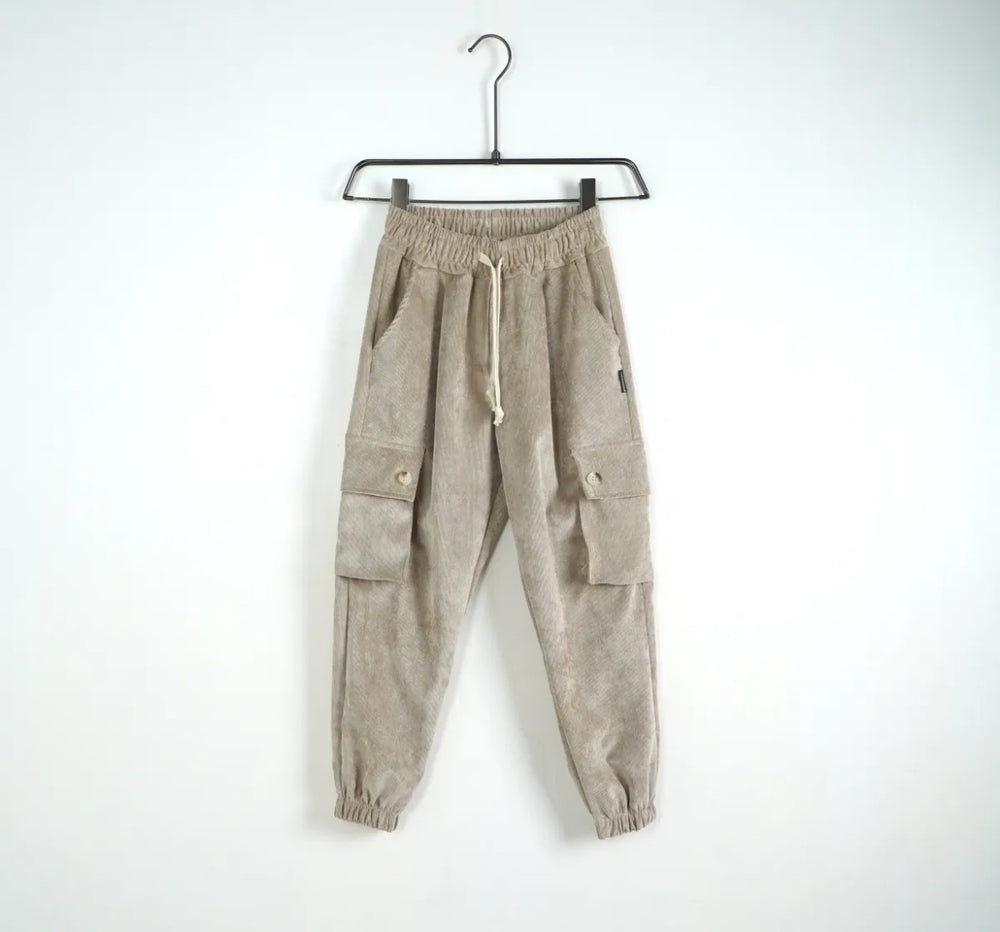 Pantalone Costine Beige Garzato Bambino Duca Homme | Caldo Streetwear Kids