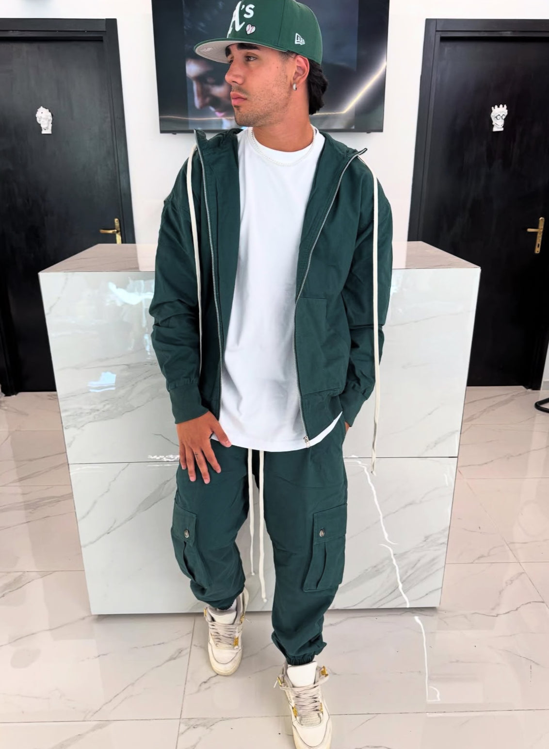 Tuta Verde Stile Streetwear Uomo - Duca Homme