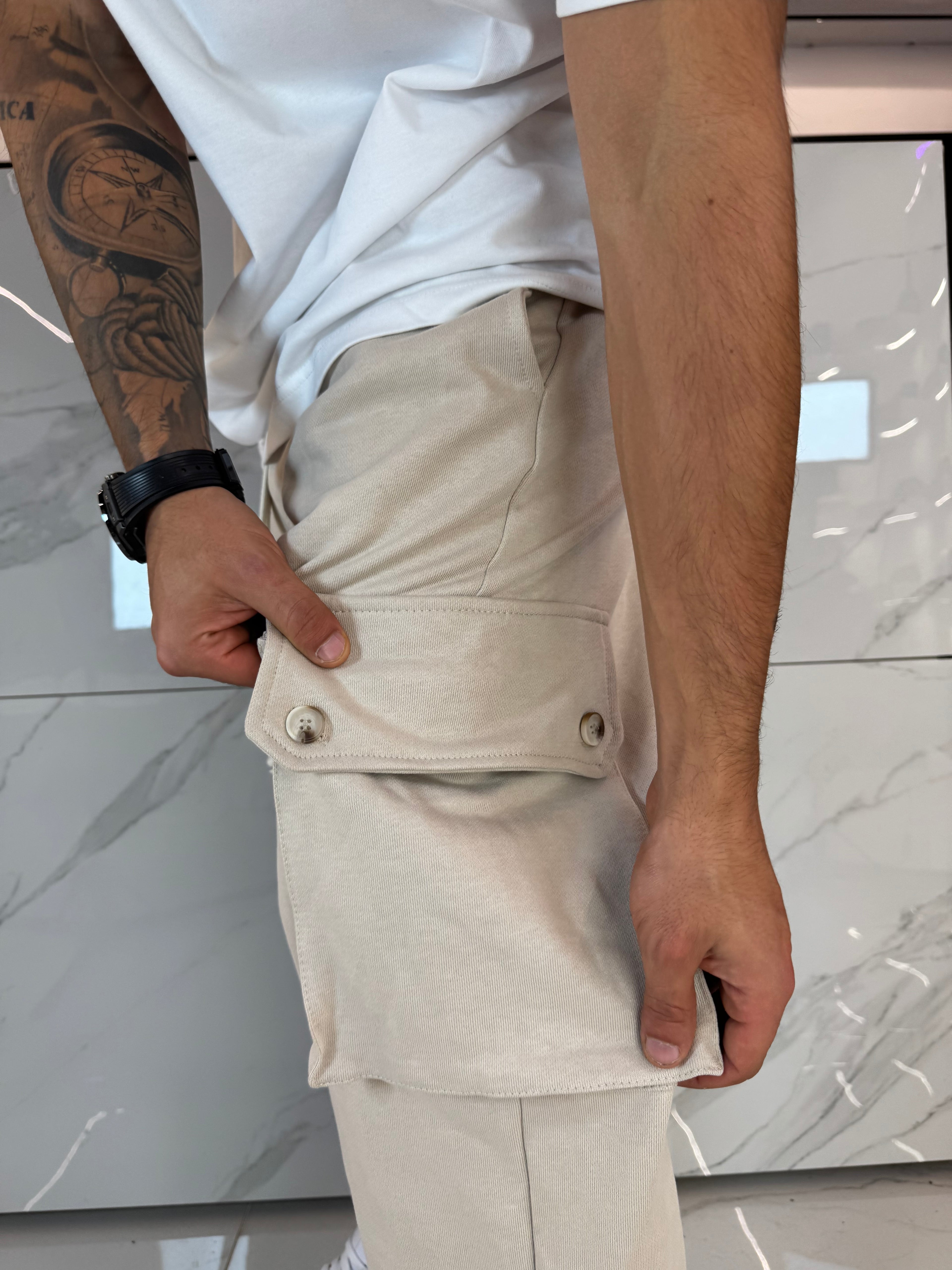 pantaloni con tascone da uomo abbigliamento duca homme status roma online