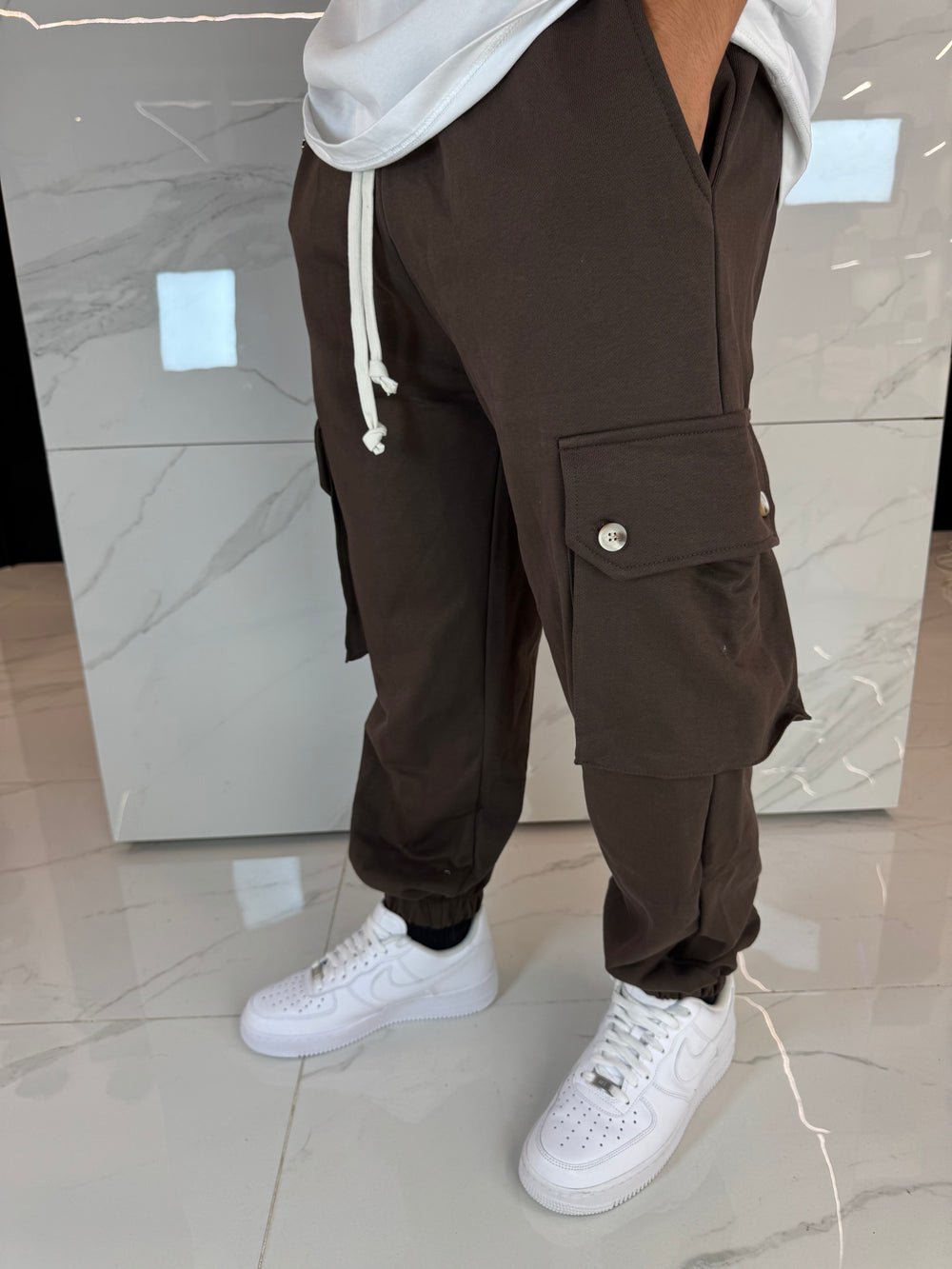 Pantaloni Cargo in Cotone Duca Homme | Panta tuta Uomo | Marrone