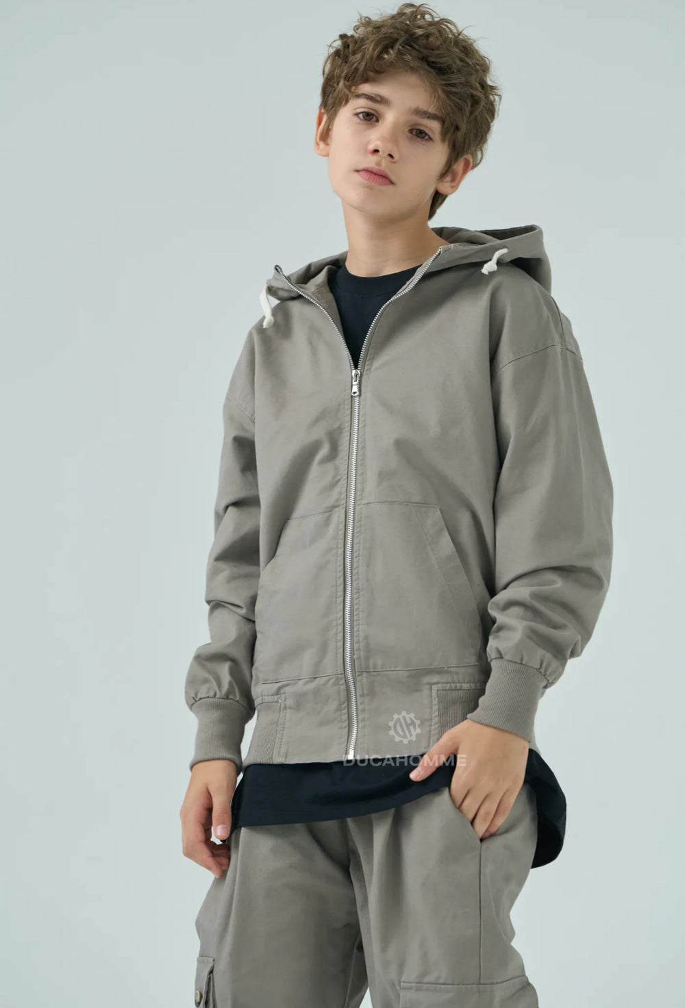Giacca Fango con Zip Bambino Duca Homme | Streetwear Kids Versatile