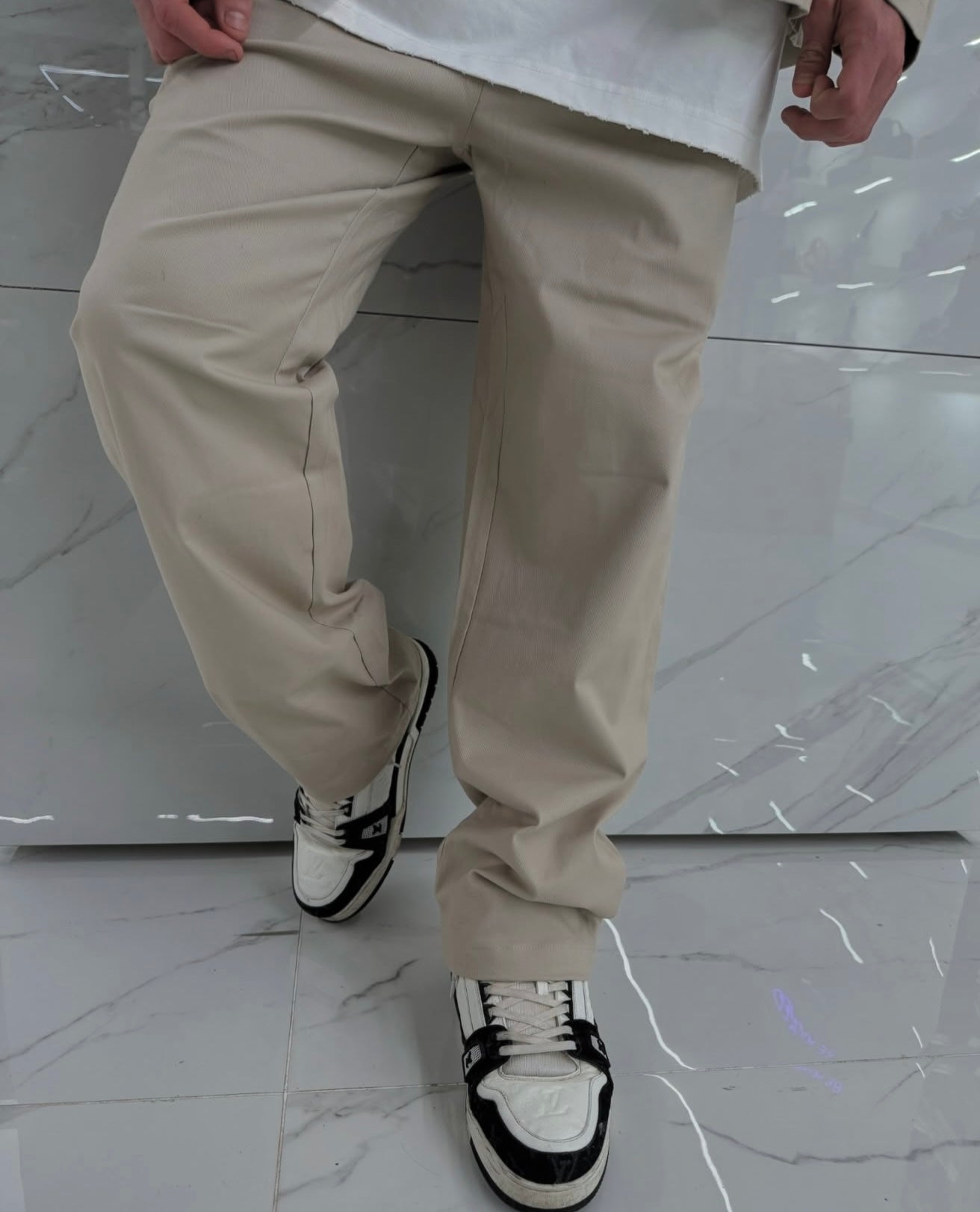 Pantaloni baggy Duca Homme uomo beige — Roma Est, Re di Roma, Grottaferrata, Castelli Romani