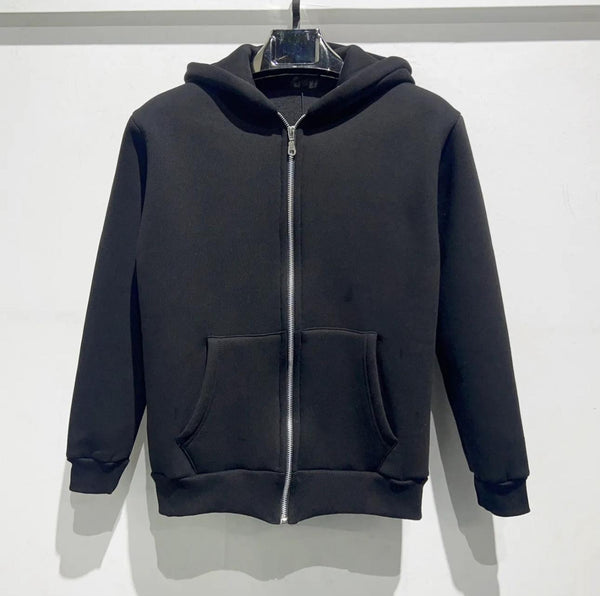 Felpa Full Zip Nera con Cappuccio Bambino - Duca Homme Junior