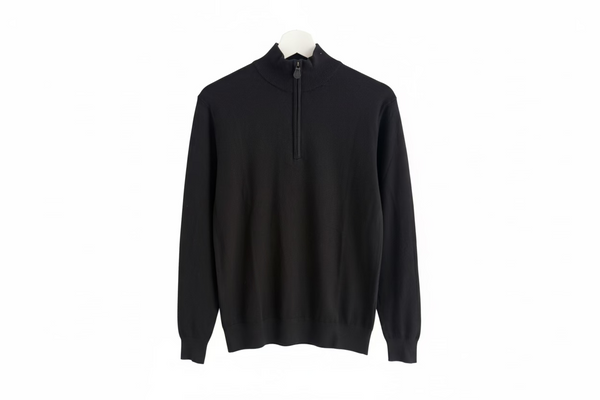 MAGLIONCINO MEZZA ZIP | DUCA HOMME (nero)
