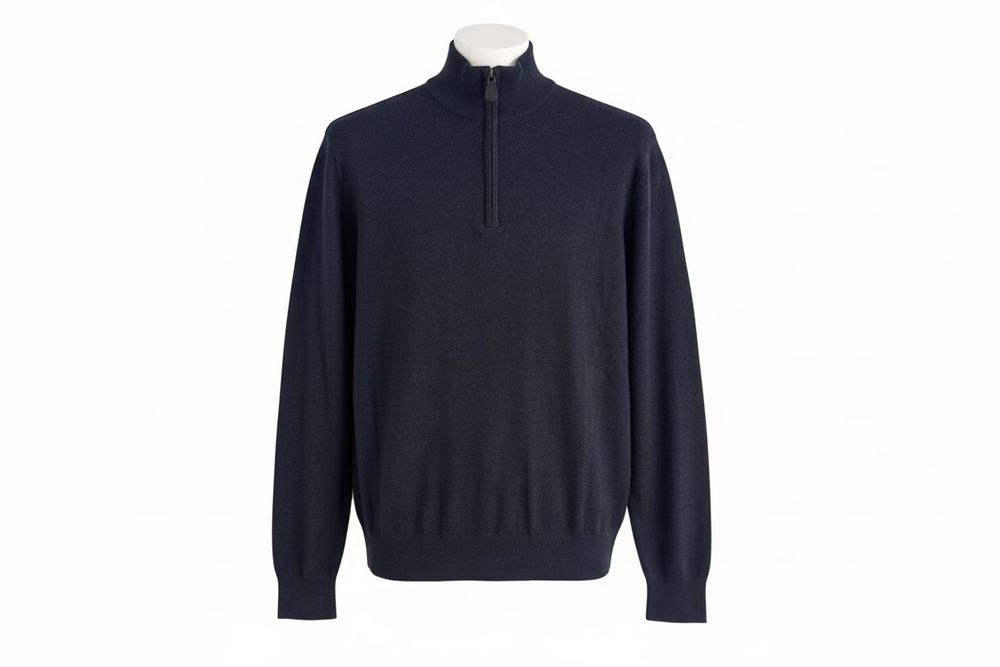 MAGLIONCINO MEZZA ZIP | DUCA HOMME (blu)