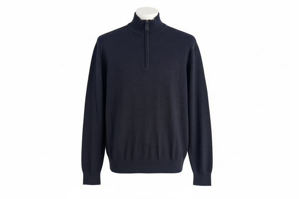 MAGLIONCINO MEZZA ZIP | DUCA HOMME (blu)
