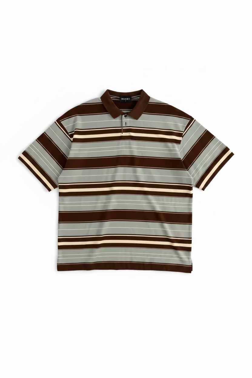 Polo a Righe | Duca Homme (celeste)