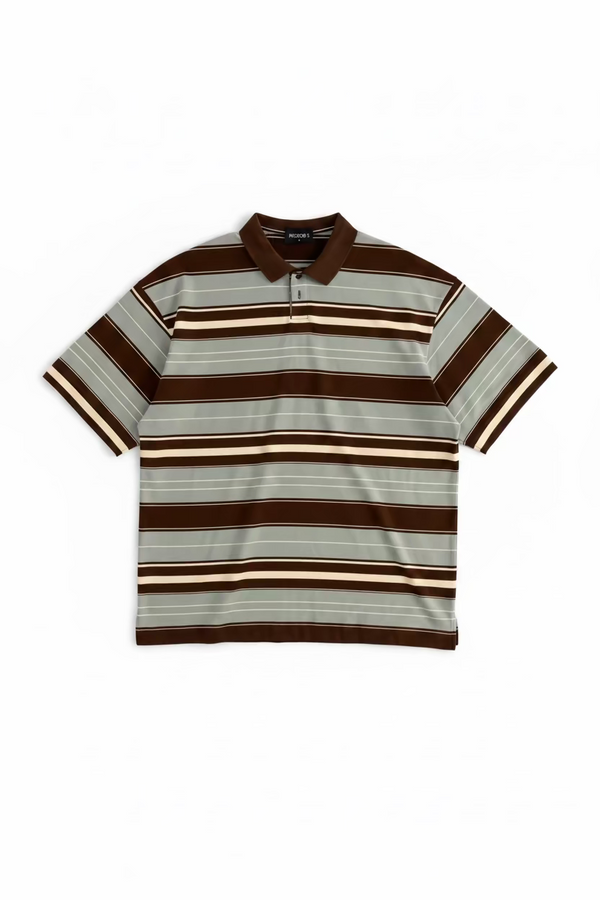 Polo a Righe | Duca Homme (celeste)