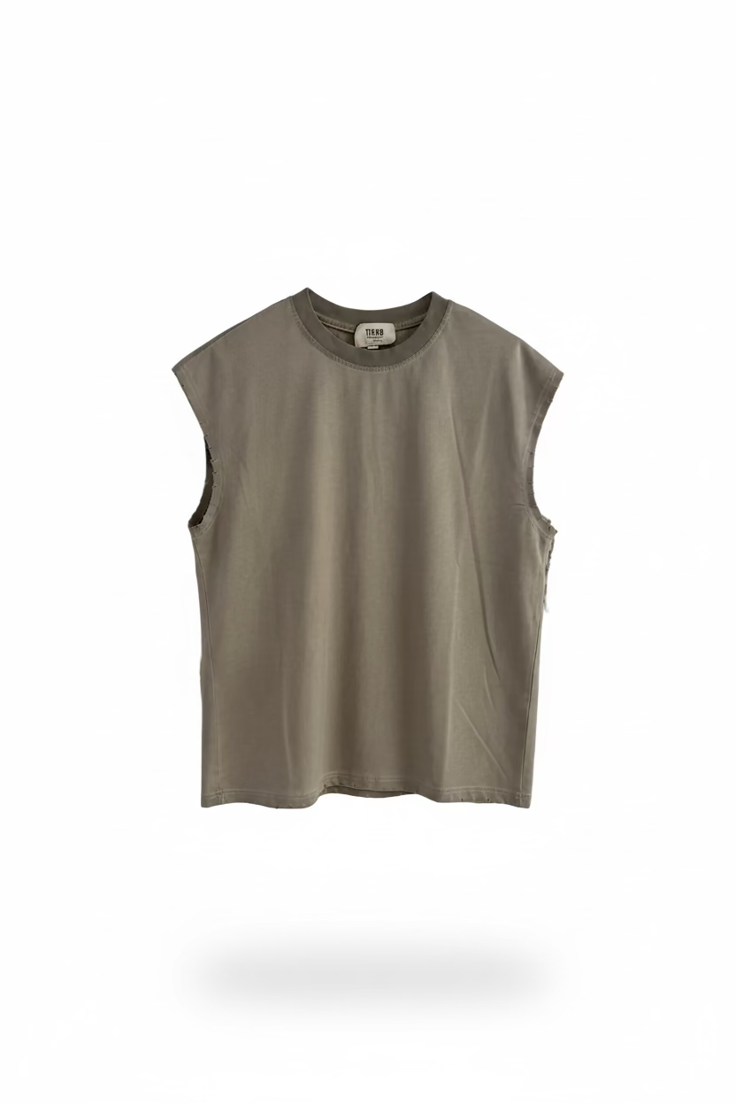 Canotta Cuciture Raw Over Uomo | Duca Homme (grigio tortora)