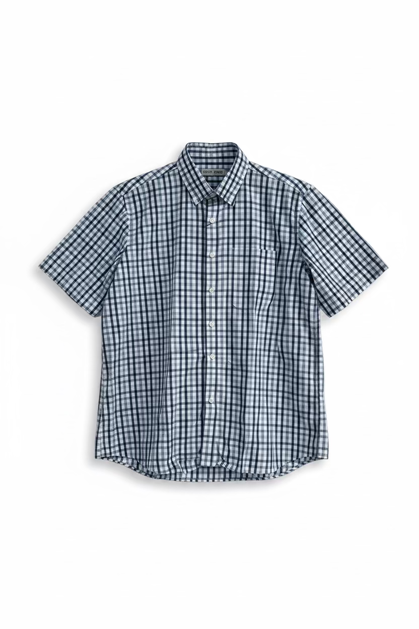 Camicia Oversize Quadri Uomo | Duca Homme (celeste)