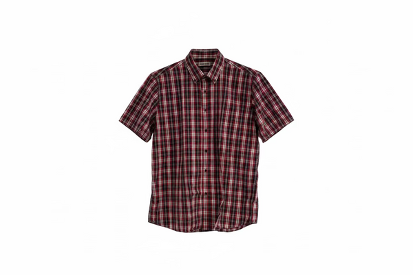 Camicia Oversize Quadri Uomo | Duca Homme (bordeaux)