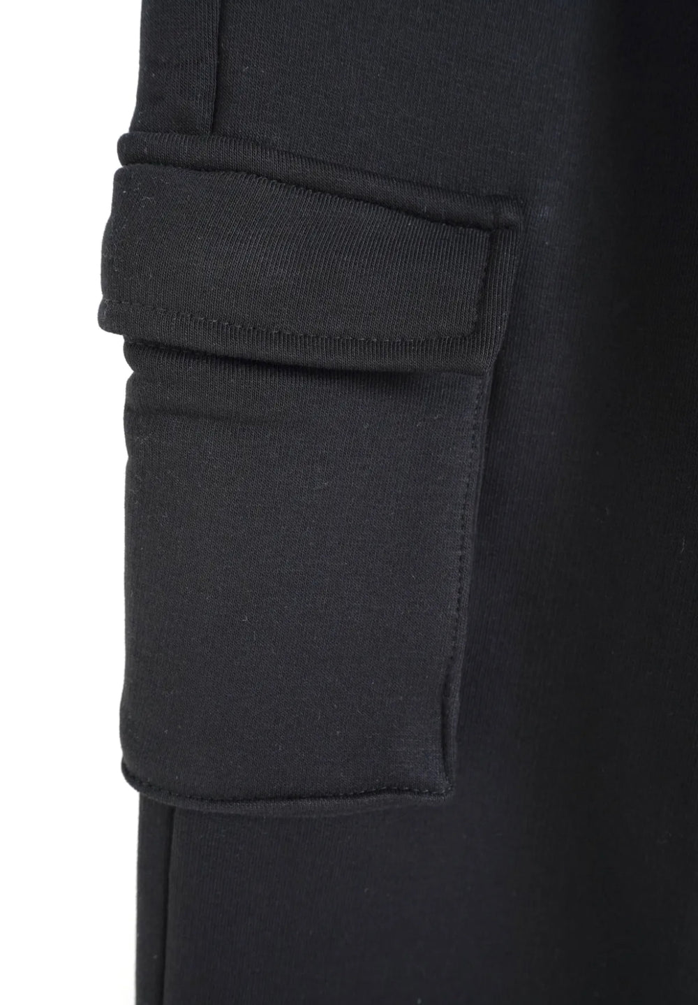 Pantaloni Cargo Felpati Bambino Neri - Duca Homme Junior