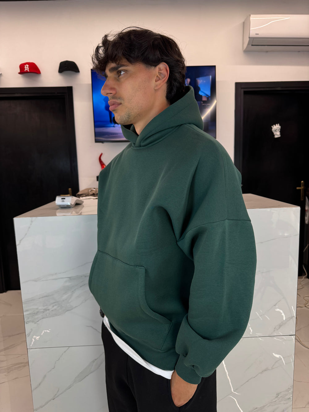 Felpa Oversize Cotone Pesante Verde (Boxy Fit) - Duca Homme