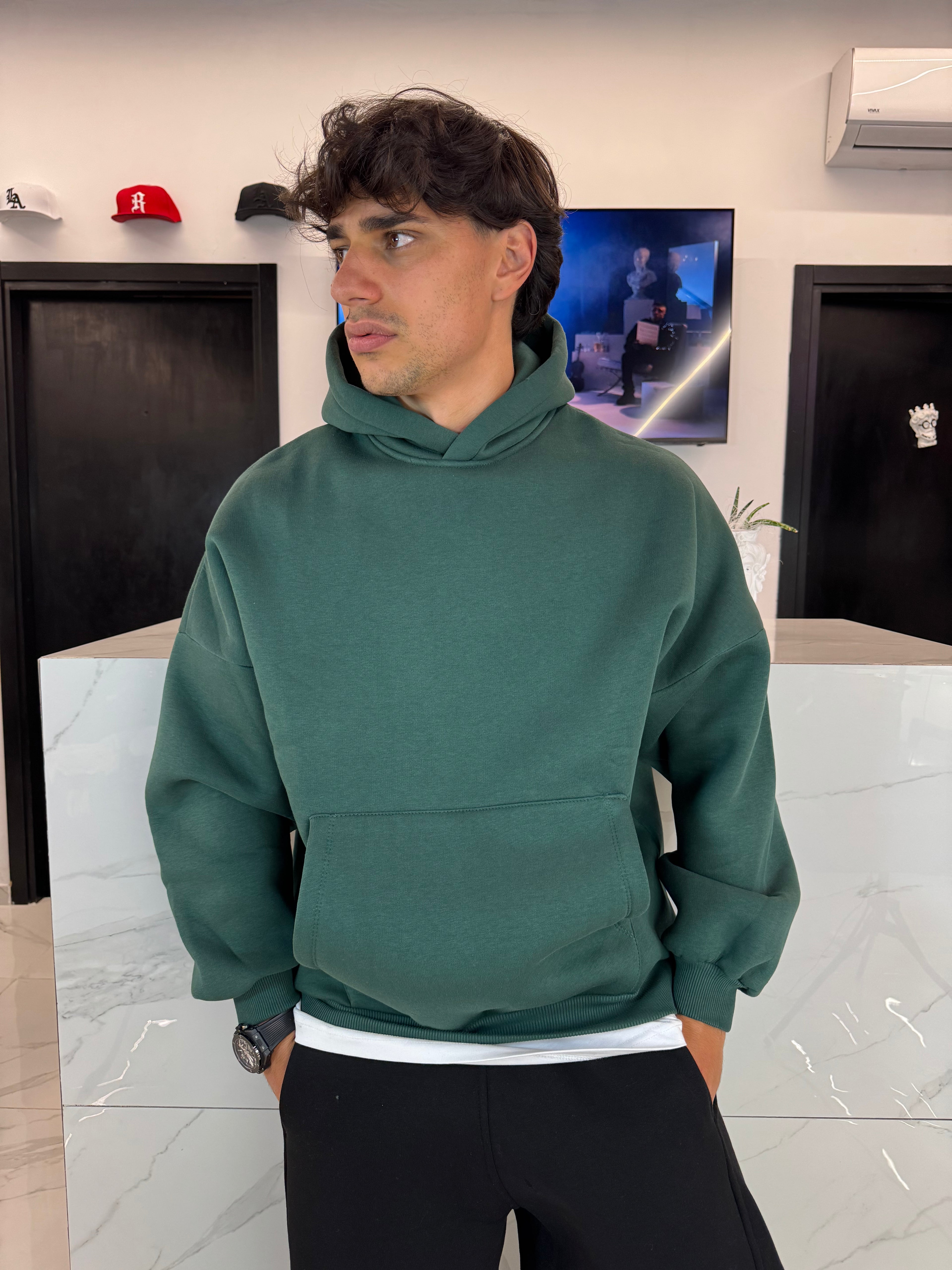 felpa boxy fit uomo abbigliamento duca homme colore verde gucci