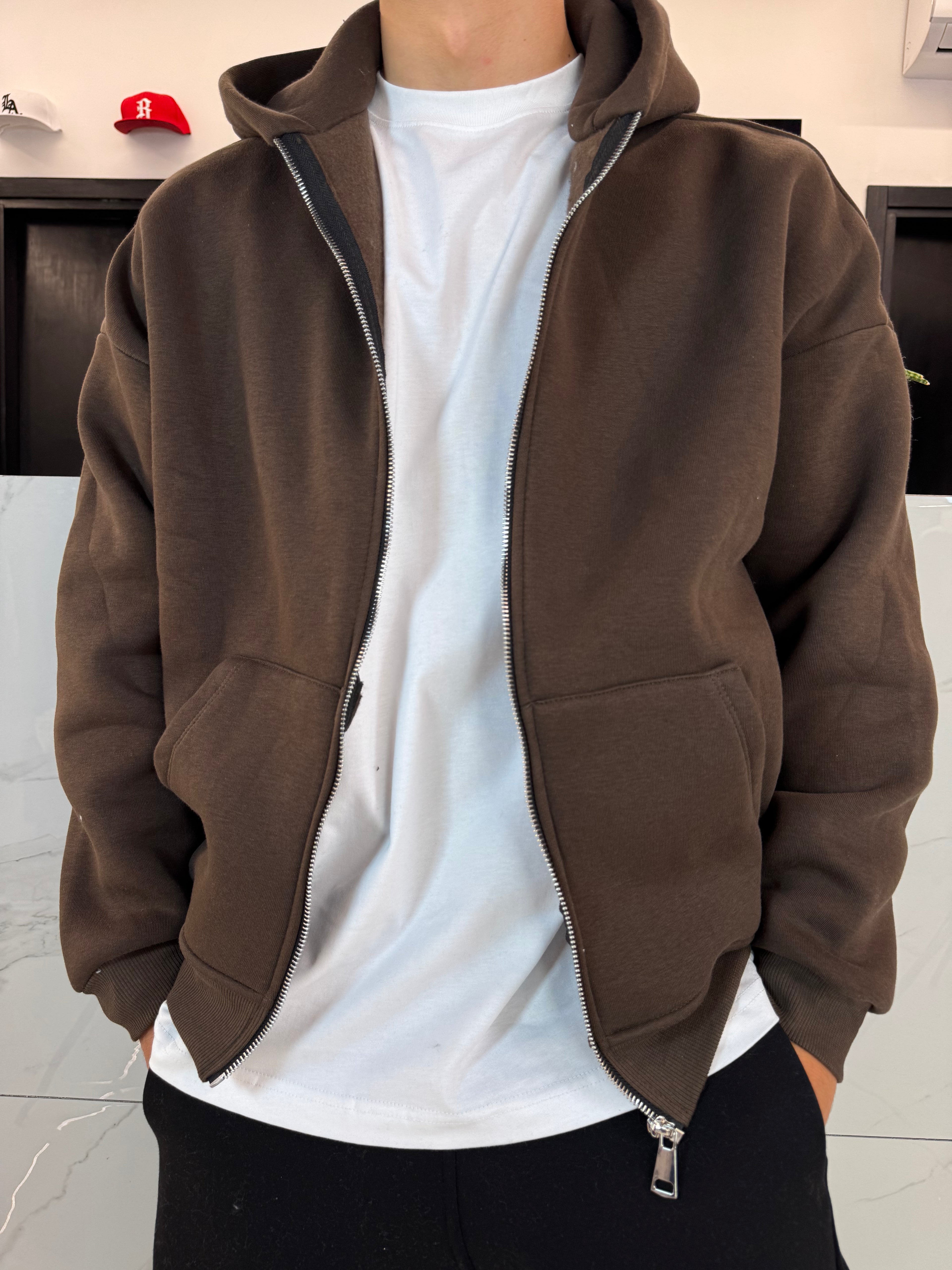 felpa a vestibilità larga con cappuccio uomo duca homme delivery di zona