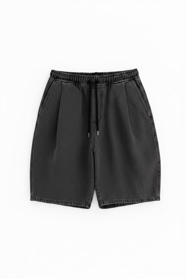 Bermuda Jeans Baggy Elasticizzato Uomo | Duca Homme (grigio scuro)