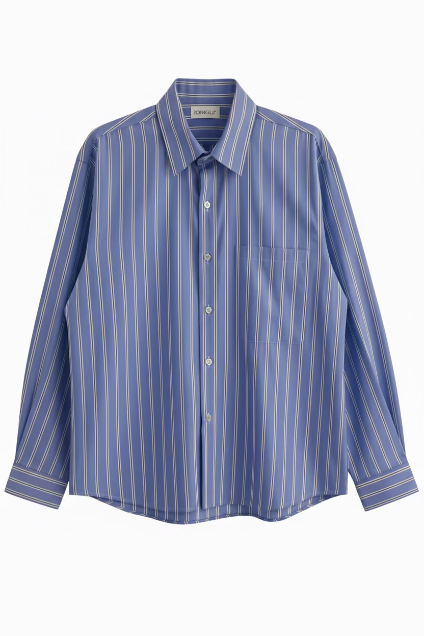 Camicia a Righe Uomo | Duca Homme (celeste)