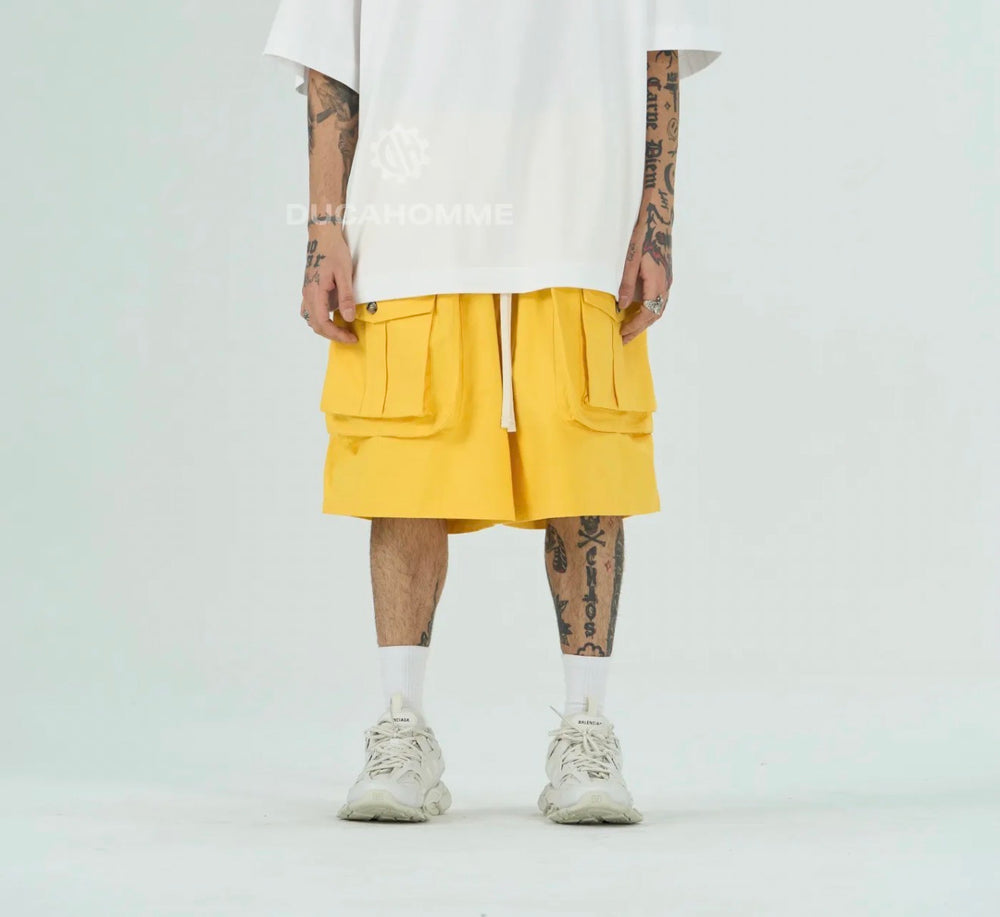 Bermuda Cargo Frontale Over | Duca Homme (giallo)