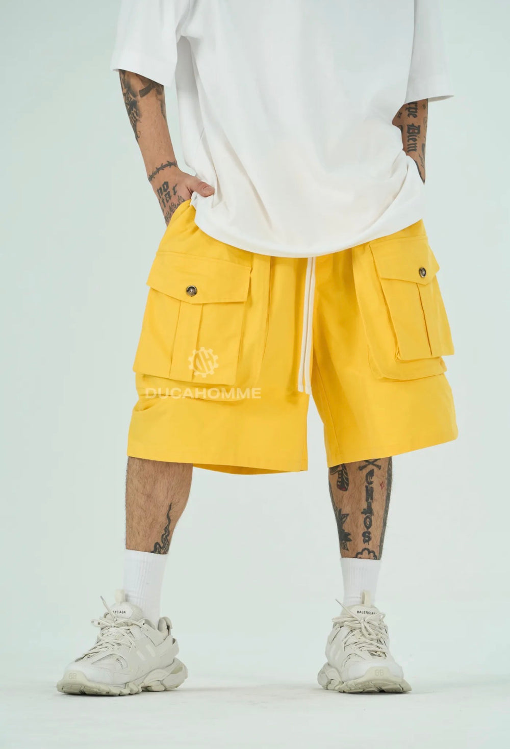 Bermuda Cargo Frontale Over | Duca Homme (giallo)