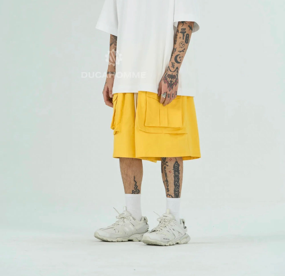 Bermuda Cargo Frontale Over | Duca Homme (giallo)