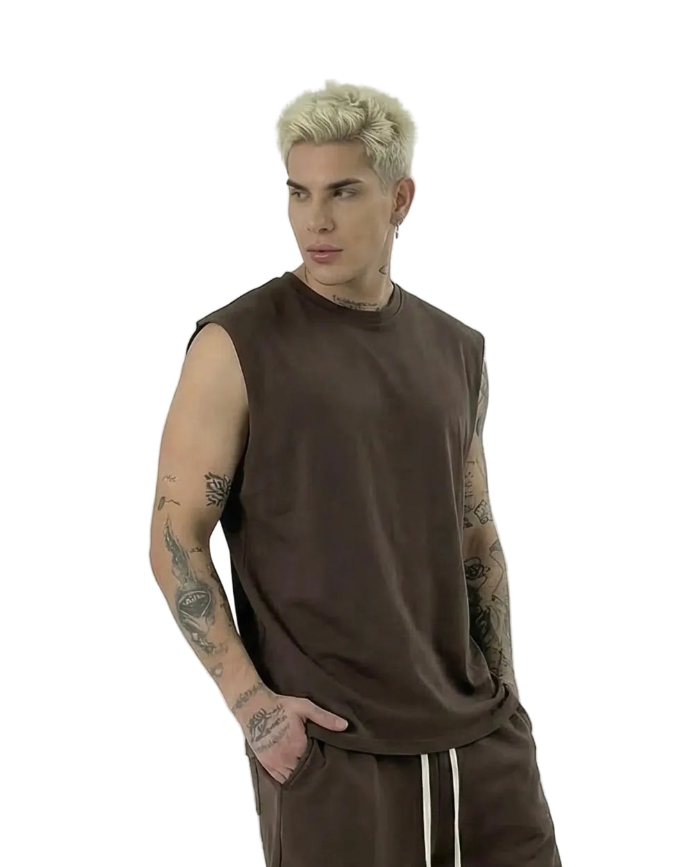 Canotta Over Size | Duca Homme (marrone)