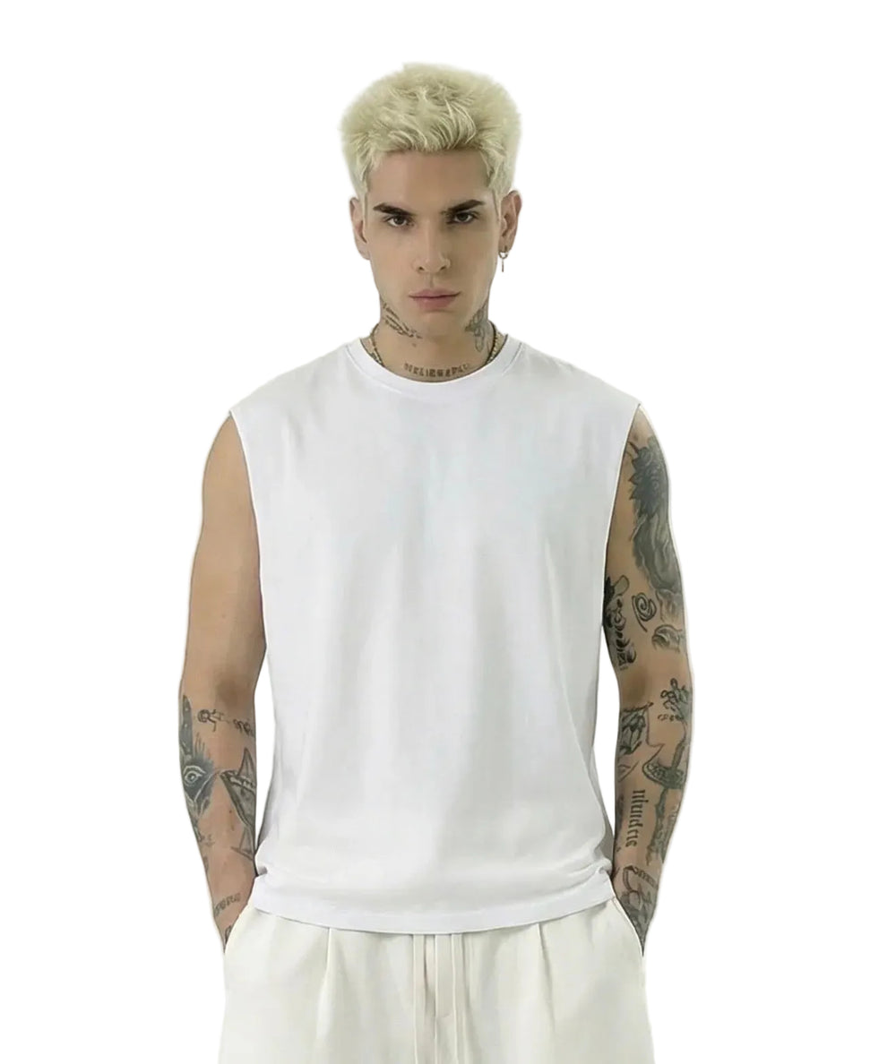 Canotta Over Size | Duca Homme (bianco)
