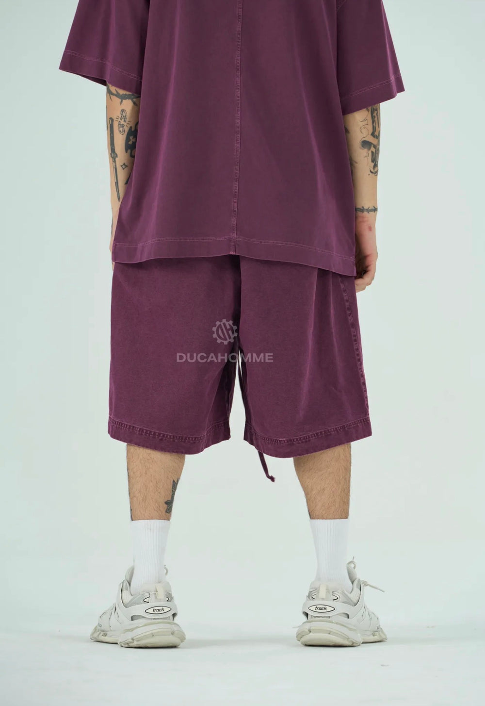 Bermuda Slavato Over Size | Duca Homme (bordeaux)