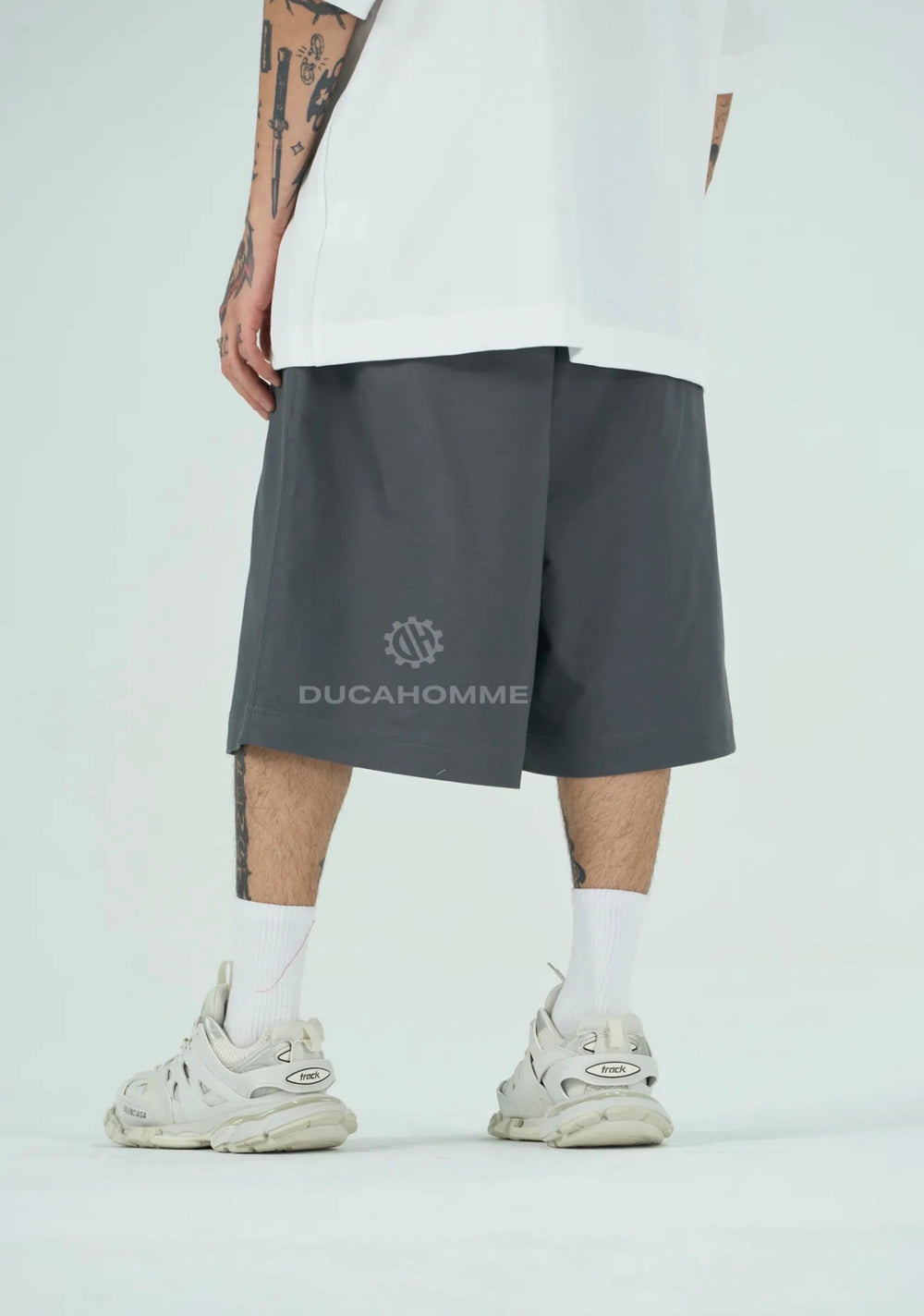 Bermuda cotone oversize | Duca Homme (grigio)