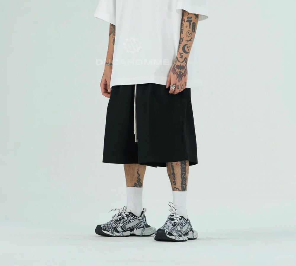 Bermuda cotone oversize | Duca Homme (nero)