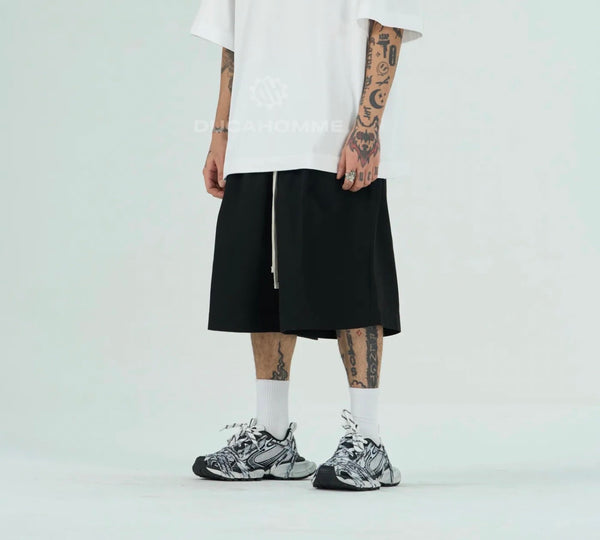 Bermuda cotone oversize | Duca Homme (nero)
