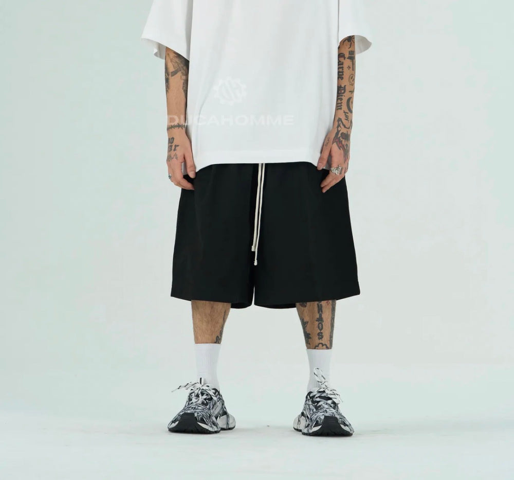 Bermuda cotone oversize | Duca Homme (nero)