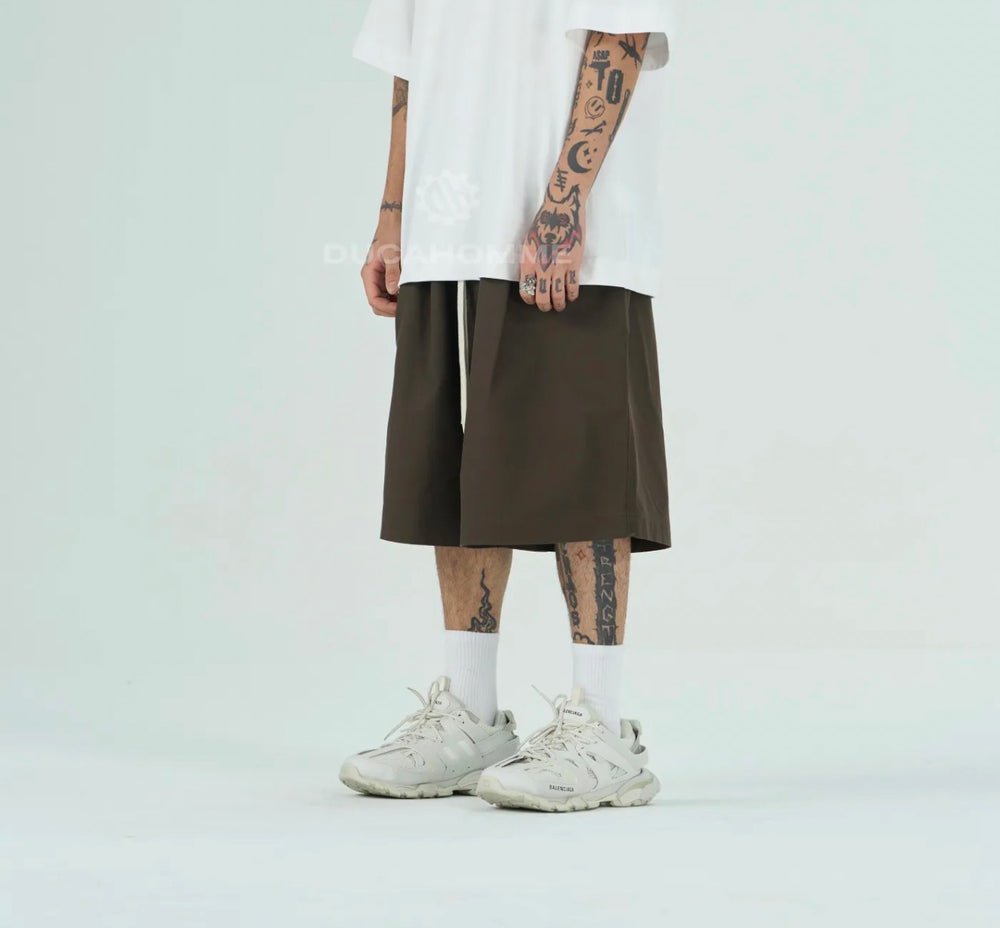 Bermuda cotone oversize | Duca Homme (marrone)
