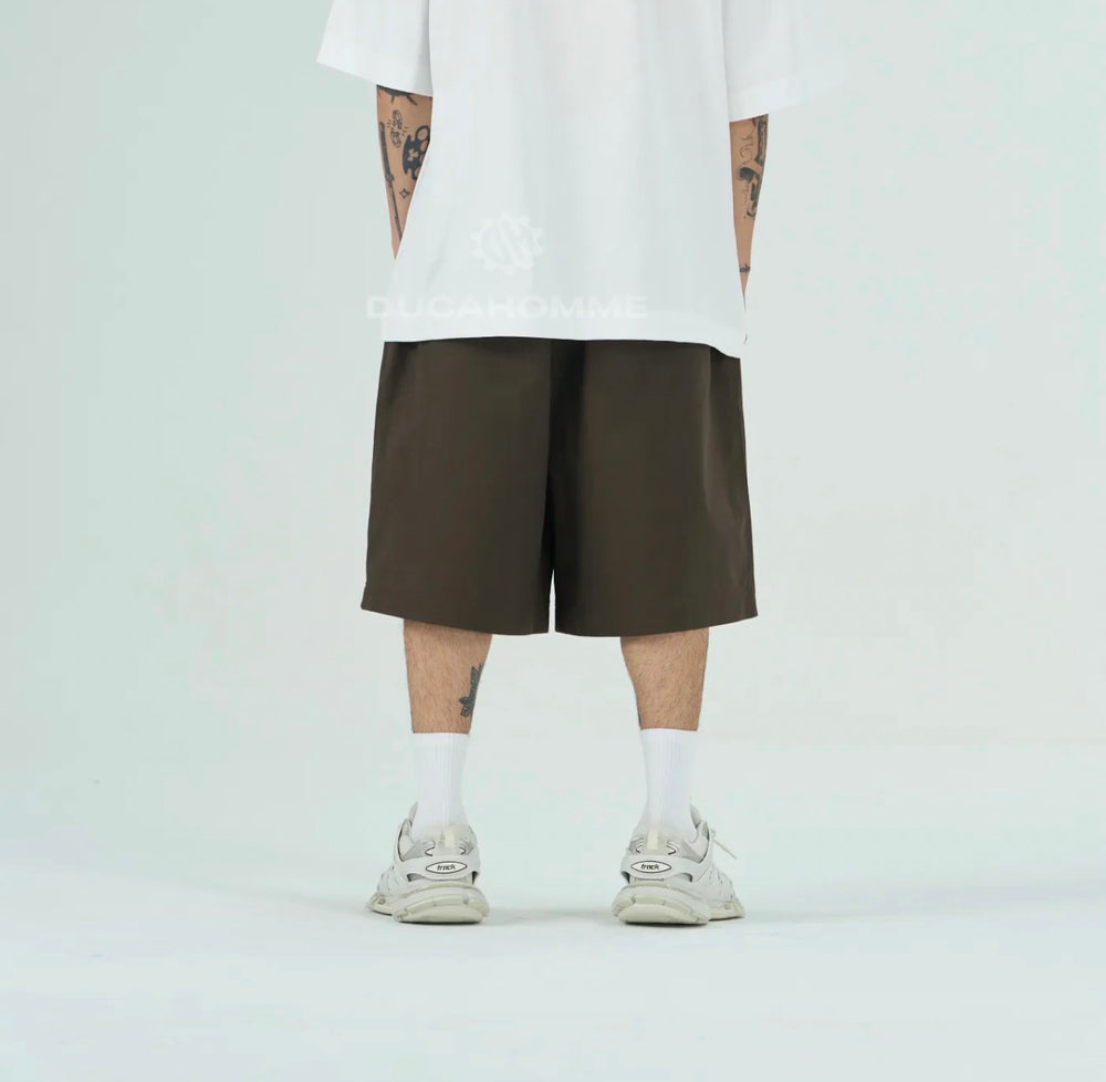 Bermuda cotone oversize | Duca Homme (marrone)