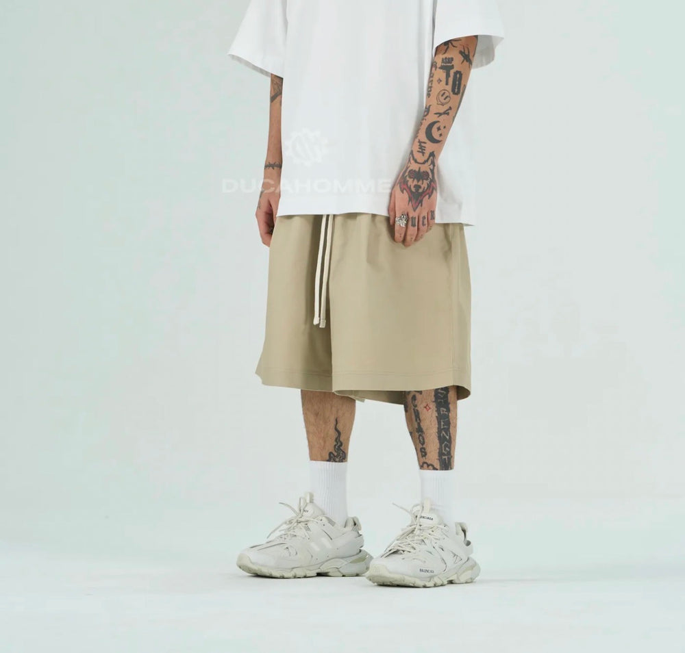 Bermuda cotone oversize | Duca Homme (beige)