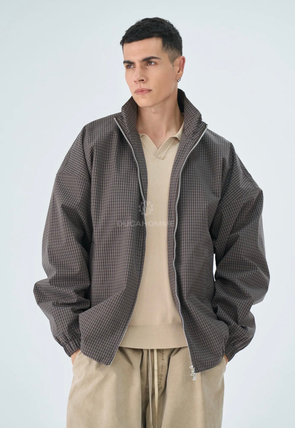 Giacca Quadri-Duca Homme (marrone)